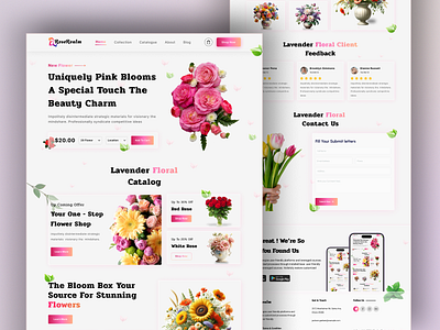 Flower Shop Landing Page UI Design 🌹 ecommerce floral florist website flower lover flower shop design flower shop website flower store flowers delivery flower web design gift shop homepage design landing landing page design minimalistic online shop shop store stylish ui ux web designing