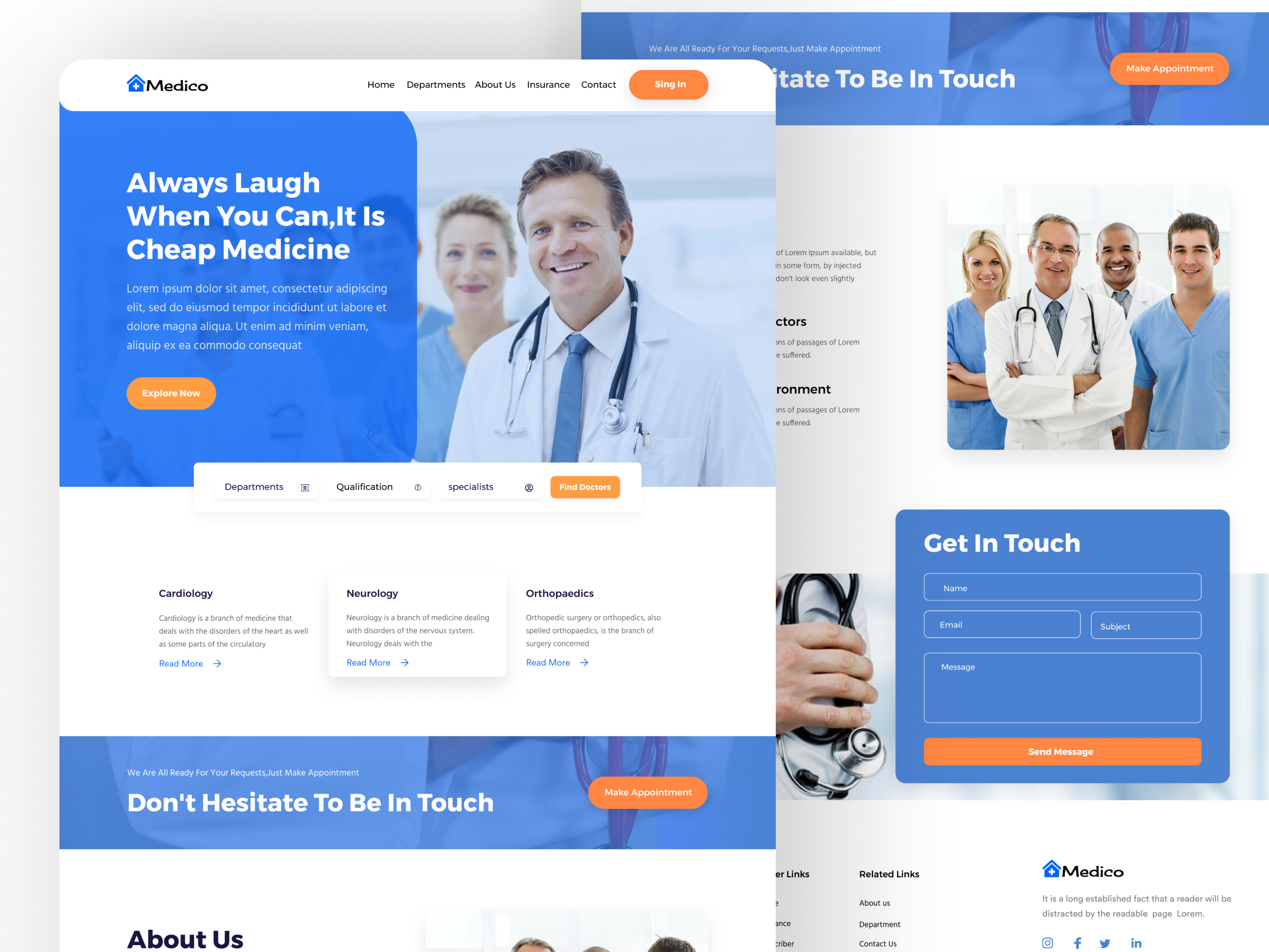 Healthcare Website Landing Page app app design branding design figma design graphic design illustration landing page logo ui ui design ux ux design vector web app web application website design
