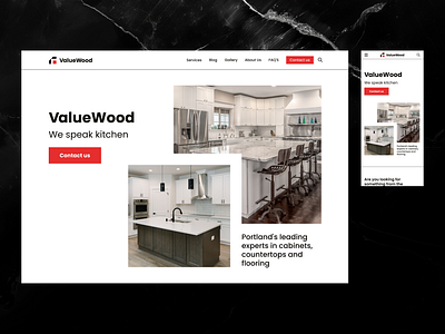 ValueWood: Kitchen & Bath Cabinets cabinets flat design local business ui