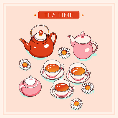 Tea time illustration subjects tea