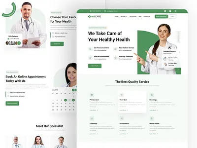 Healthcare Website Landing Page app app design branding design figma design graphic design illustration landing page design ui ui design ux ux design web app design web application website design