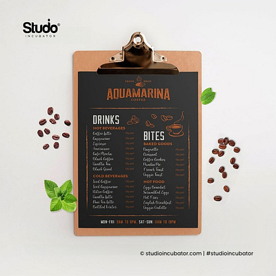 Aquamarina - Coffee Branding, Experience Design logo design