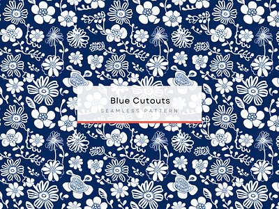 Blue Cutouts Patterns, Seamless Patterns 300 DPI, 4K abstract floral art blue and white floral pattern bright blue floral wallpaper contemporary floral patterns cutout flower design cutout silhouette patterns high contrast floral patterns minimalist flower designs simple background florals