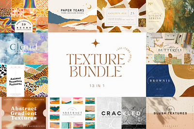 Abstract Texture Bundle 13 in 1 abstract art abstract background abstract landscape abstract pattern abstract shapes abstract texture bundle 13 in 1 animal skin papers blush texture butterfly watercolor cloudy sky crackled background gradient background retro pattern retro texture spring pattern torn deckled paper edges vintage vintage texture