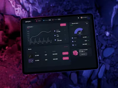 Portfolio Marketing Software | Artlift ai interface amazing design marketing dashboard marketing tool portfolio boosting tool