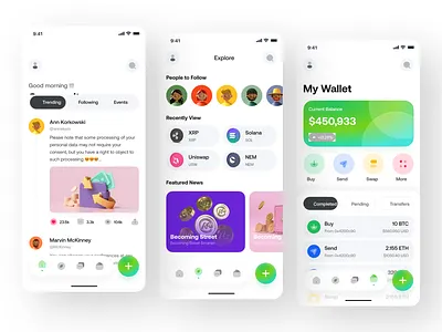 Community Crypto Mobile App app app design application design branding design figma design graphic design illustration logo mobile app design mobile application design ui ui design ux ux design