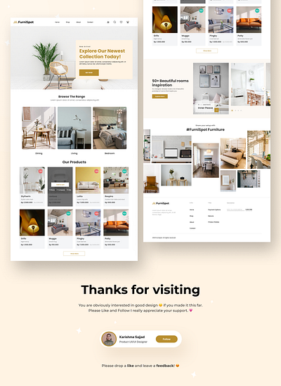 Furniture Website Design design design system dribble figma landing page landing page ui design product design ui ui design ui ux user interface ux ux design visual design website design website ui design