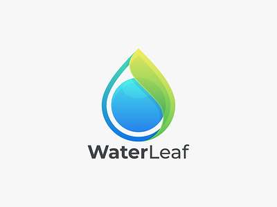 Water Leaf branding design graphic design illustration leaf coloring logo water water coloring water leaf