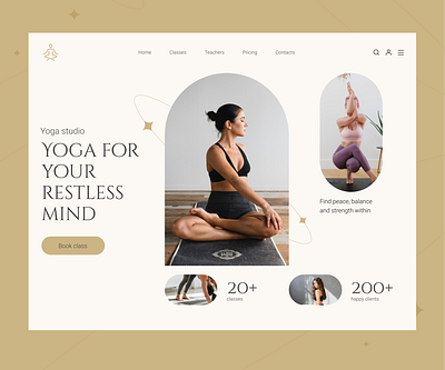 Yoga website branding design graphic design ui ux web design yoga yoga studio