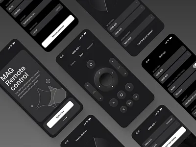 Remote control dark mode product remote control tv tv app ui ux