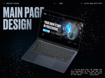 Frozeverse - Landing page Web UI UX Design for Metaverse Game 3d website game app game landing page game menu design game page game style game ui game web design game website landing landing page meta ui design metaverse website mobile game menu mobile game ui ui ux design web design web3 web3 website website