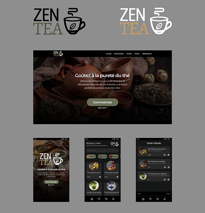 Projet ZenTea graphic design logo ui ux webdesign