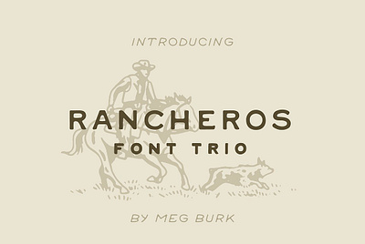Rancheros - Western Font Trio coffee font hand made handwriting mezcal new mexico ranch rancher rancheros rancheros western font trio santa fe tequila texas type vintage