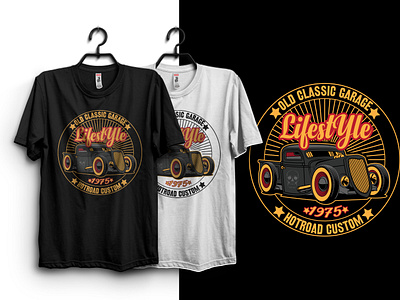 "Old Classic Garage" T-shirt. branding car t shirt design car tee creepythreads design diwali graphic design hotroad illustration interests lifestyle logo sports sports car racing t shirt vintage vintage 80s vintage car t shirt design vintage t shirt vintage tee