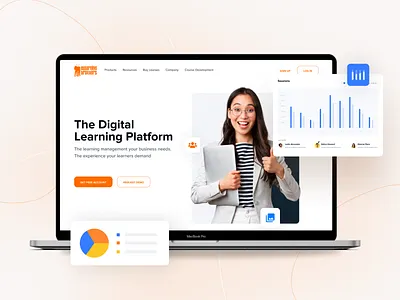 eLearning Brothers' Digital Transformation admin panel branding clean custom software dashboard design desktop design ecommerce education graphic design learning learning platforms modern orange ui ux uxui web design web development