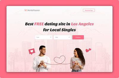 Worlds Passion Dating Site branding ui ux