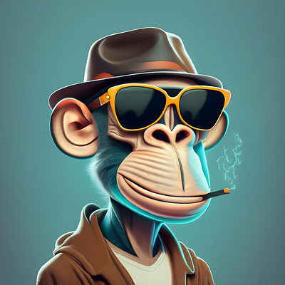 Gangster Monkey Design (2) Nft Style graphic design