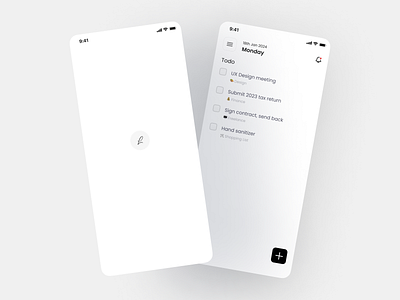 Lumina - Minimal Todo App clean design daily ui graphic design ios minimal minimalism mobiledesign notes productivity simple design todo todo app trending ui ui ui design ux design