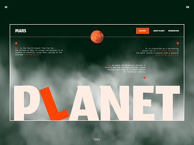 UI/UX Planet Landing Page branding design graphic design illustration landing landing page logo minimal planet popular typographic ui ux