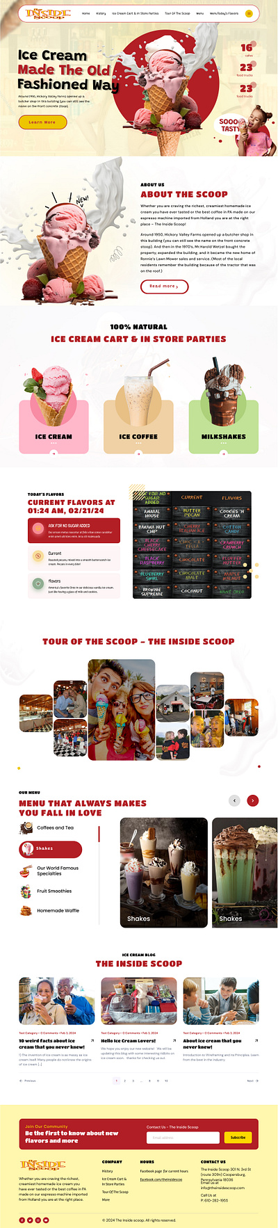 Inside Scoop icecream product design ui