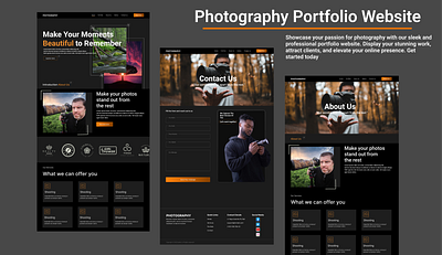 Photograpy Portfolio Website figma figma design graphic design photograpy ui ui design uiux design website website design