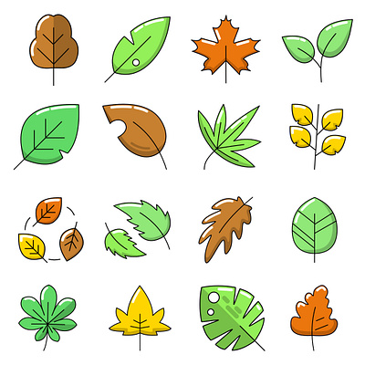 Leaves Icons autumn fall icon icon design icons leaf leaves nature plant spring summer