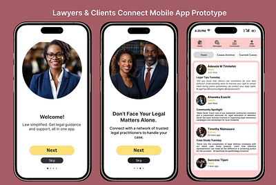 Lawyers and Client Connect App (Legal Ease) figma innovation legaltech uiux userexperience