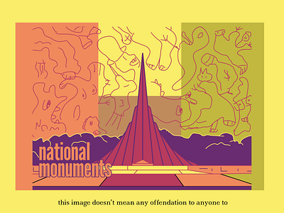 National monument - doodle design graphic design