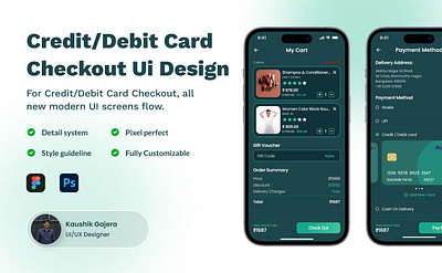 Cart Check Out UI Design card ui design cart cart checkout cart ui design credit card checkout figma mobile ui design photoshop ui design uiux