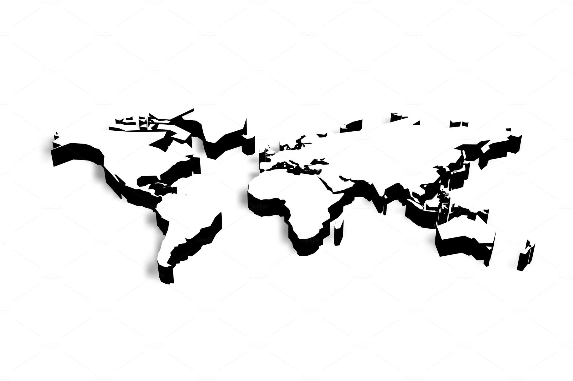3d Map Of World With Shadow By Petr Polák On Dribbble