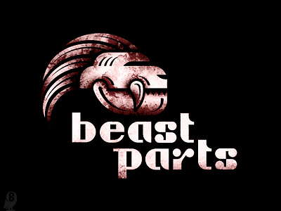 beast parts animal aoto beast biomechanic branding car font illustration logo parts repair skull steampunk type