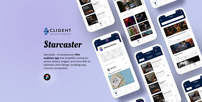 Starcaster - Application | UX/UI Design application development creative professional tools digital casting tools film industry technology graphic design interface design logo mobile app design ui user experience innovation uxui design