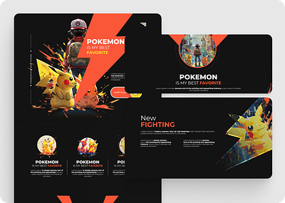 Pokemon landing page Creative Design creative landing page ui website