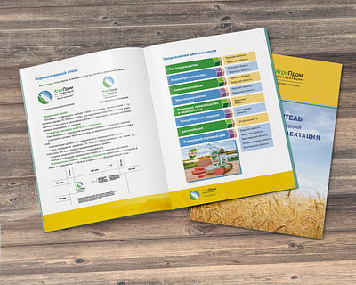 Corporate booklet for an agro-industrial company branding design graphic design illustration