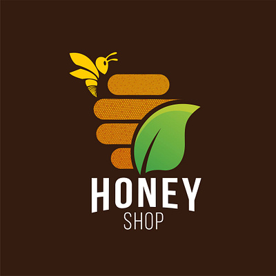Honey Shop Logo Design brandidentity branding business creative design designer graphic design graphicdesign illustration logo vector