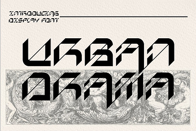 Urban Drama - Futuristic Display Font futuristic display font futuristic font geometrical font