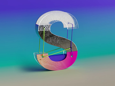 36 days of type - S 36daysoftype 36daysoftype2024 3d animation blender branding cinema4d design illustration motion design motion graphics redshift