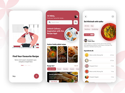 Platter Recipe App Design app app design cuisines culinary find a recipe food food app foodie mobile platter recipe recipe app recipe videos ui user interface