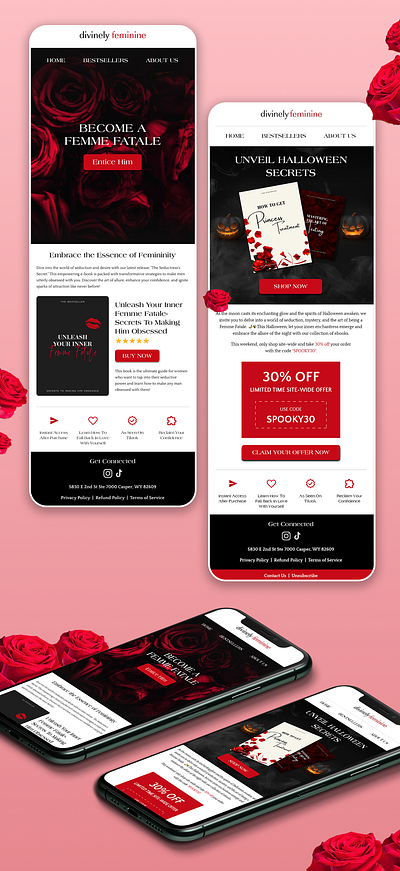 Divinely Feminine - Email Designs email design email designs for female brands email marketing agency email marketing templatess inboxarmy