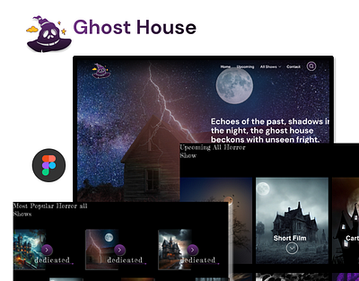 "Ghost House" Landing Page figma illustration images landing page ui