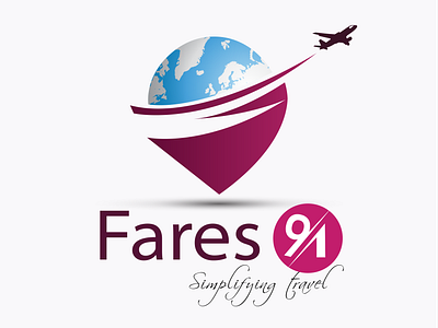 Fares 91 Traveling Agency Logo Design brandidentity branding business creative design graphic design illustration logo vector