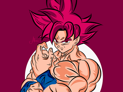 SSG Goku - Dragon Ball Super 2D Character Illustration 2d illustration adobe illustrator anime anime art art character illustration dbz design dragon ball dragon ball super goku graphic design illustration vector