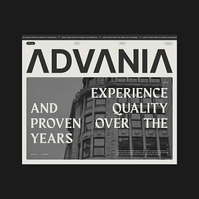 Advania Insurance Company Website Concept Pt.1 animation branding corporatebranding creativity digitaldesign graphicdesign gray insurance interface logodesign responsivedesign uiux userexperience ux visualidentity webdesign websitedesign