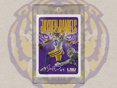 Jayden Daniels Heisman Trophy Card college football college sports football graphic design jayden daniels lsu sports sports cards