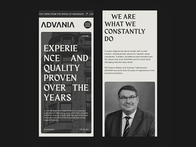 Advania Insurance Company Website Concept Pt.2 animation branding corporatebranding designinspiration digitaldesign figma graphicdesign gray insurance interface responsivedesign ui uiux userexperience ux webdesign websitedesign