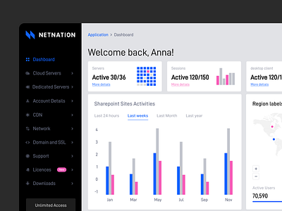 Netnation Dashboard analytics dashboard design figma minimalism product design ui user interface ux