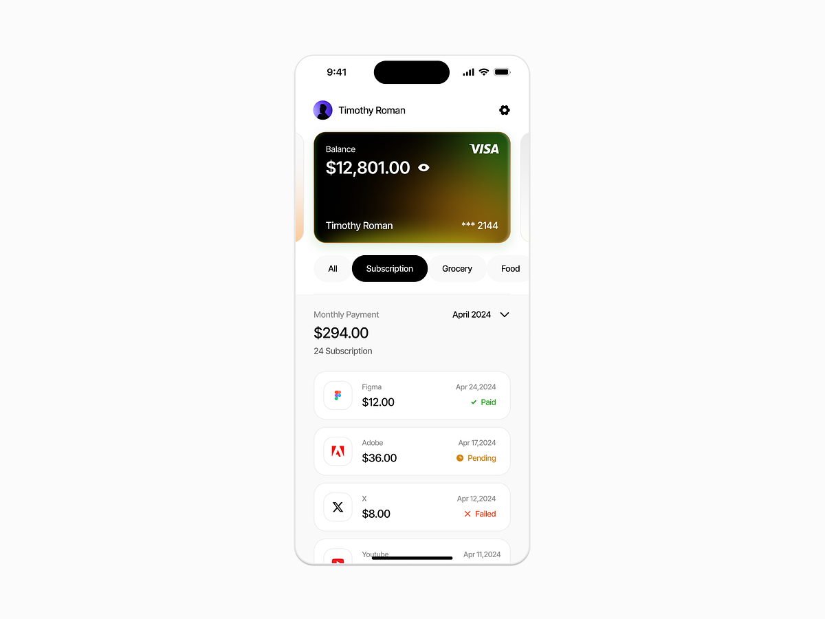Subscription UI designs, themes, templates and downloadable graphic ...