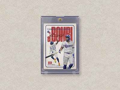 el Bombi baseball baseball card custom sports card design mlb sports card texas rangers