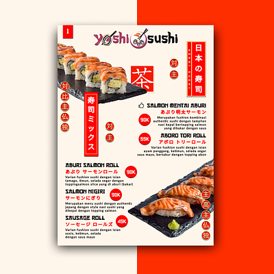 Japanese Sushi - Menu Book Design branding design figma flyer flyer design graphic design illustration japan japanese japanese style logo menu design modern motion graphics poster poster design sushi ui uiux ux