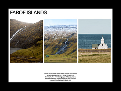 The Faroes | Editorial layout, pt. 12 design editorial faroes figma graphic design grid landing landing page layout minimal minimalism minimalist poster swiss typography ui ui design user interface web web design